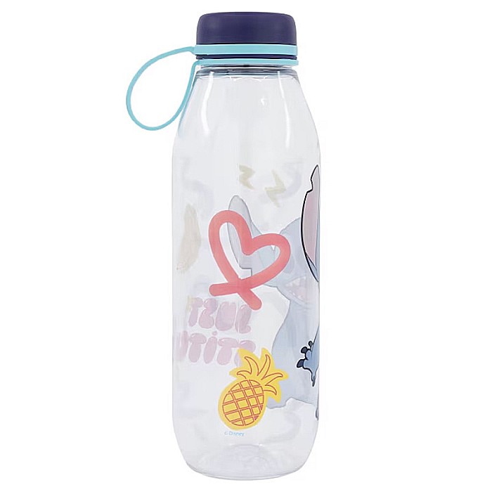 Sticlă apă din plastic, fără BPA, Ecozen, cu mâner din silicon, multicolor, 650 ml, Stitch [2]