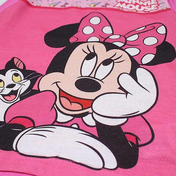 Pijamale copii cu mânecă lungă, 100% bumbac, roz,  Smile, Minnie Mouse, Disney [2]