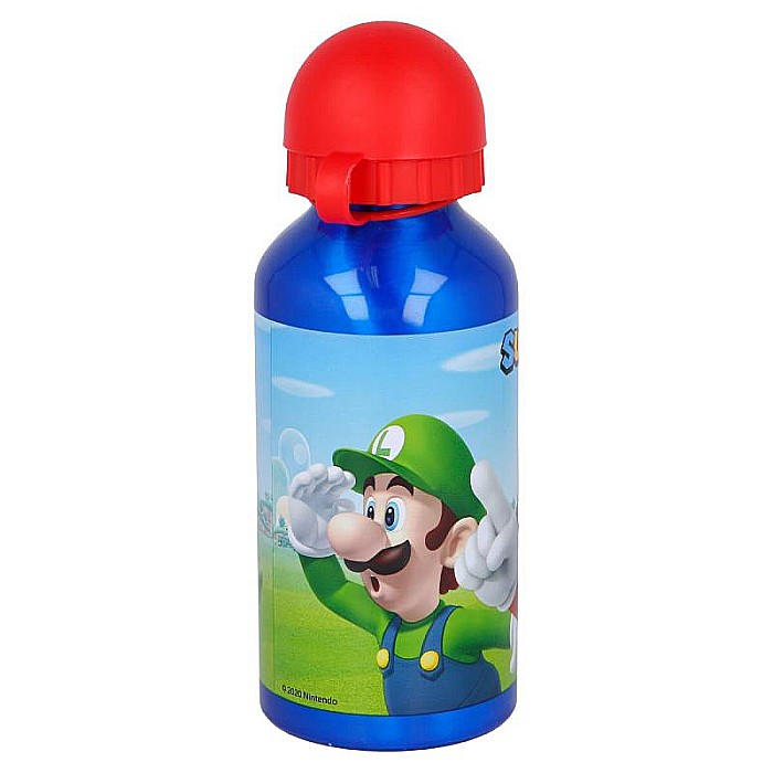 Sticlă de apă, pentru copii, din aluminiu, cu model Super Mario, 400 ml [2]