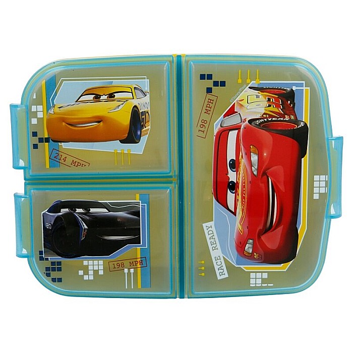 Cutie sandwich, multicompartimente, multicolor, fara BPA, Race Ready, Cars [4]