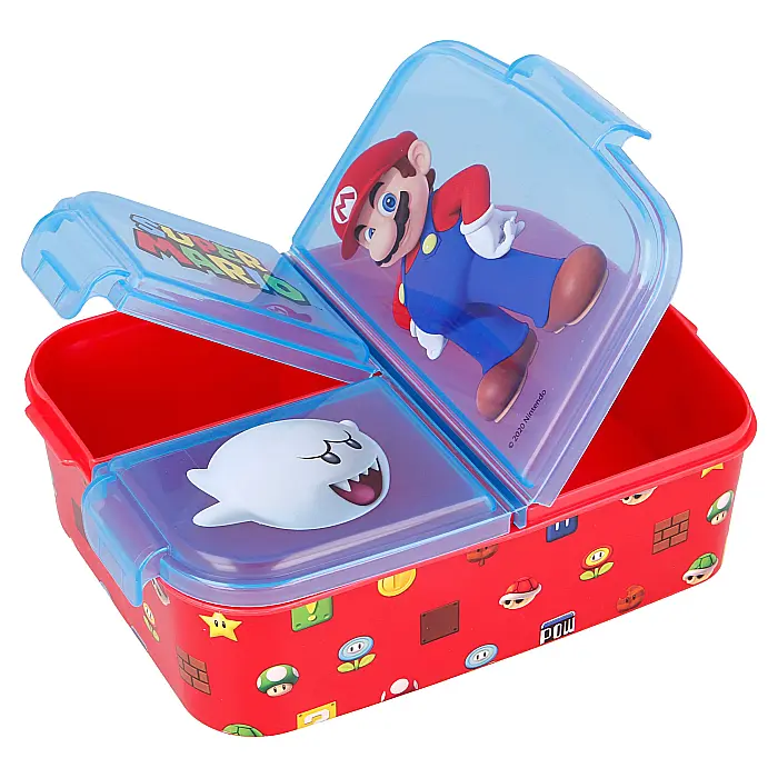 Cutie sandwich, multicompartimente, multicolor, fără BPA, Super Mario [3]