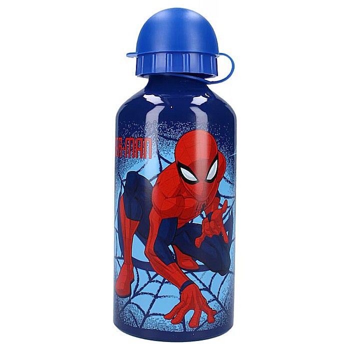 Sticlă apă din aluminiu, multicolor, capacitate 500 ml, Spiderman, Let's Eat [1]