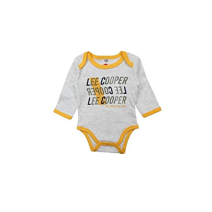 Set două body-uri copii, 100% bumbac, gri/verde, East London, Lee Cooper [3]