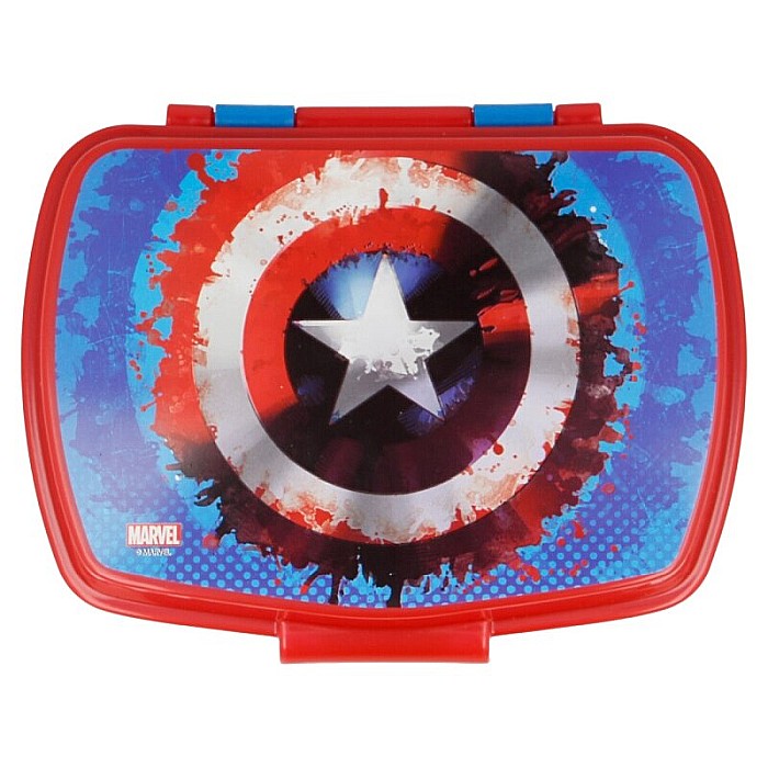 Cutie sandwich, multicolor, fără BPA, 17x 14 x 5.5 cm, Captain America [2]