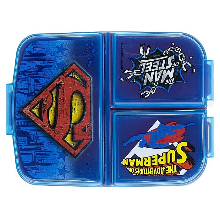 Cutie sandwich, multicompartimente, multicolor, fără BPA, Superman [3]