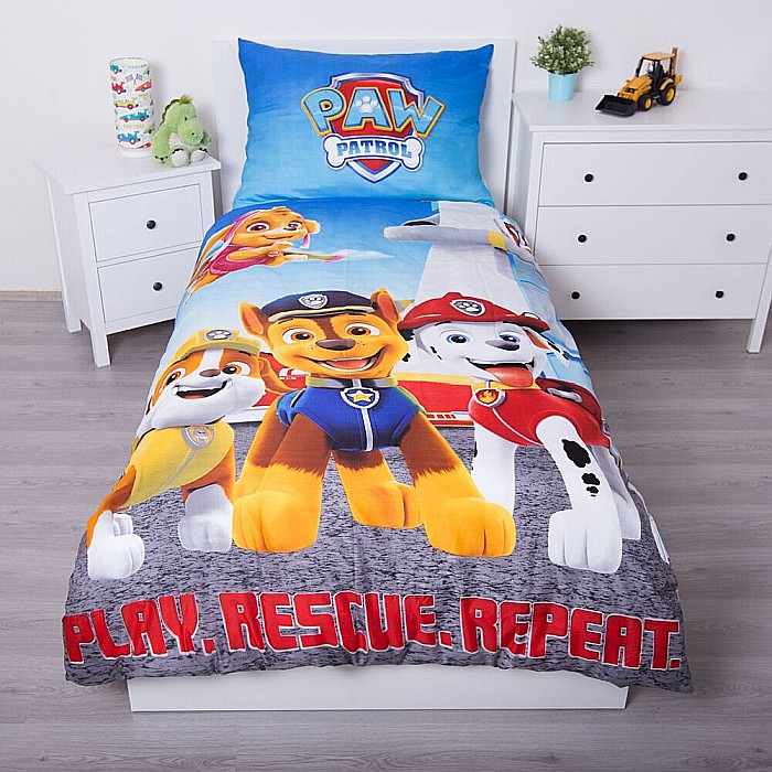 Set lenjerie pat copii, multicolor, 2 piese, 140×200 cm, 70×90, Paw Patrol, PP208 [2]