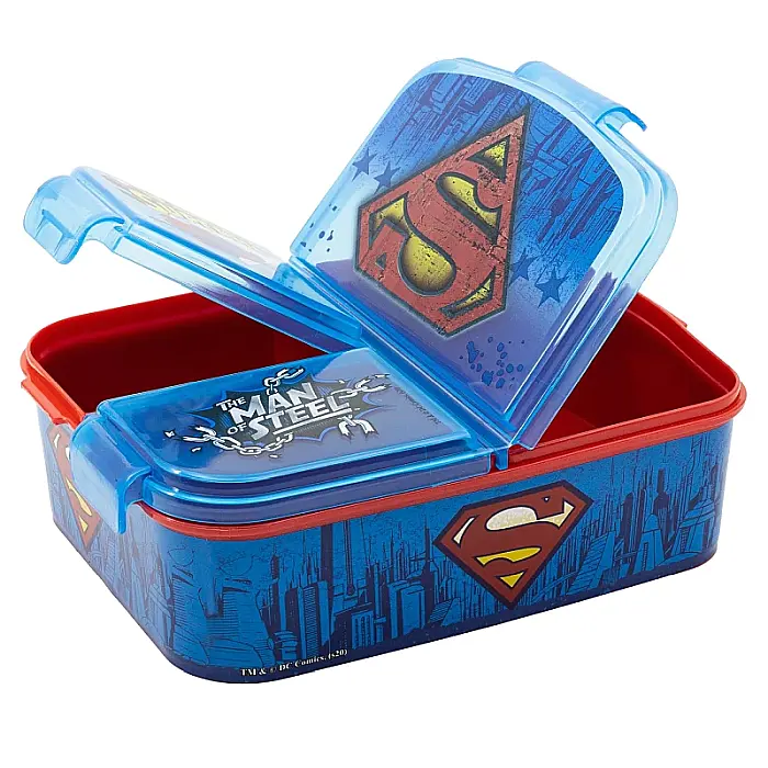 Cutie sandwich, multicompartimente, multicolor, fără BPA, Superman [2]