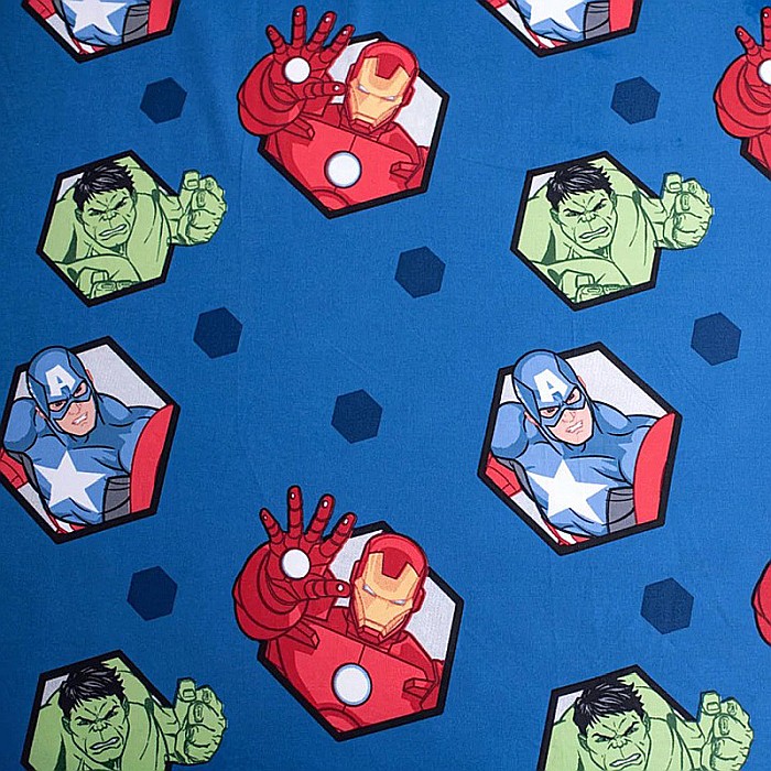 Cearceaf cu margini elastice, multicolor, 100% bumbac, 90 x 200 cm, Avengers [3]