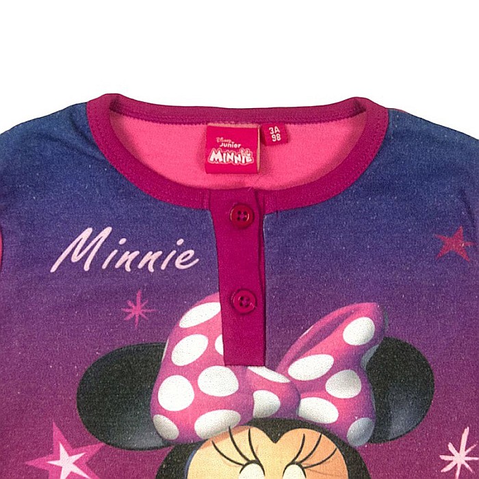 Pijamale copii cu mânecă lungă, roșu, 100% bumbac,  Minnie Mouse, Disney [2]