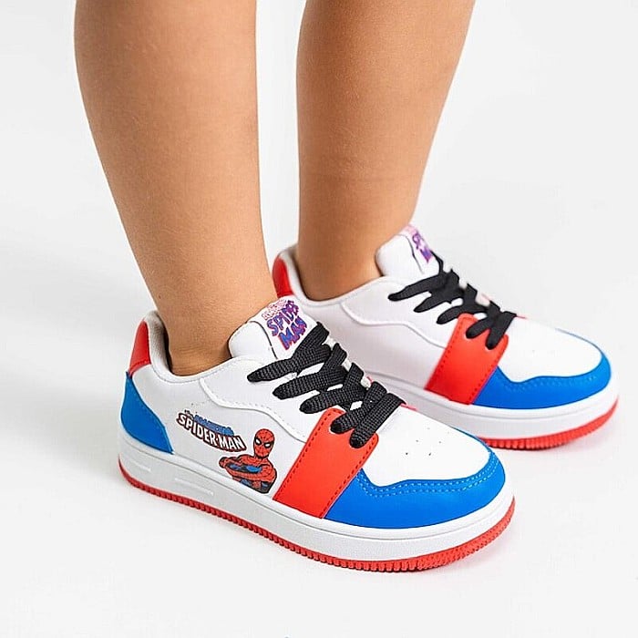 Pantofi sport din piele ecologică, alb, Spiderman [4]