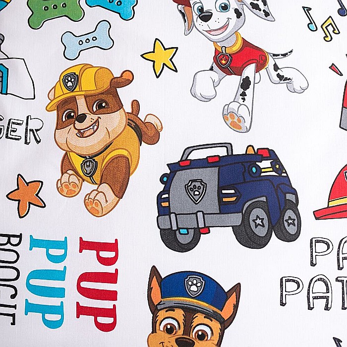 Set lenjerie pat copii, multicolor, 2 piese, 100% bumbac, 140×200 cm, 70×90, Paw Patrol, PP1070 [5]