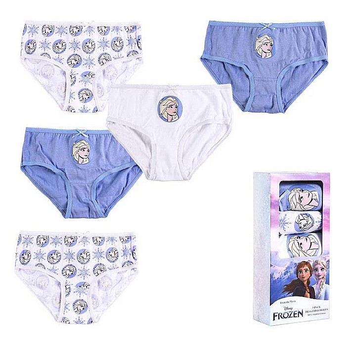 Set 5 perechi chiloți pentru copii, 100% bumbac, multicolor, Frozen [5]