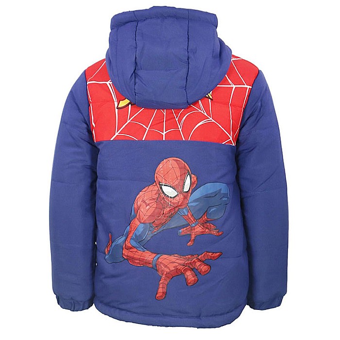 Geacă groasă de iarnă cu glugă și buzunare laterare, interior călduros din fleece, albastru, Spiderman [2]