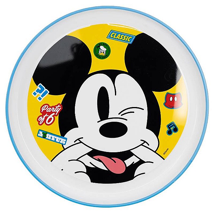 Farfurie plastic, 20 cm, antiderapant, multicolor, compatibil cu microunde, fără BPA, Fun, Mickey Mouse [2]