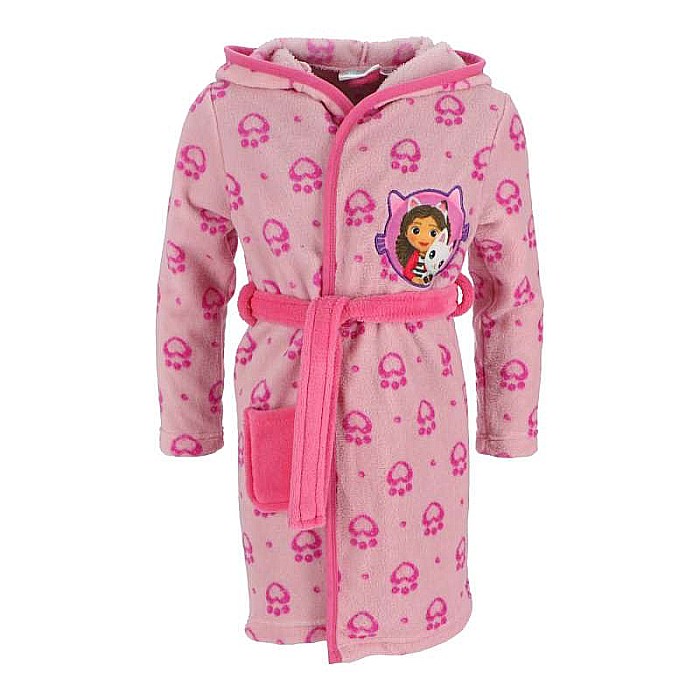 Halat de baie cu glugă și buzunar, coral fleece, multicolor, Gabby's Dollhouse [2]