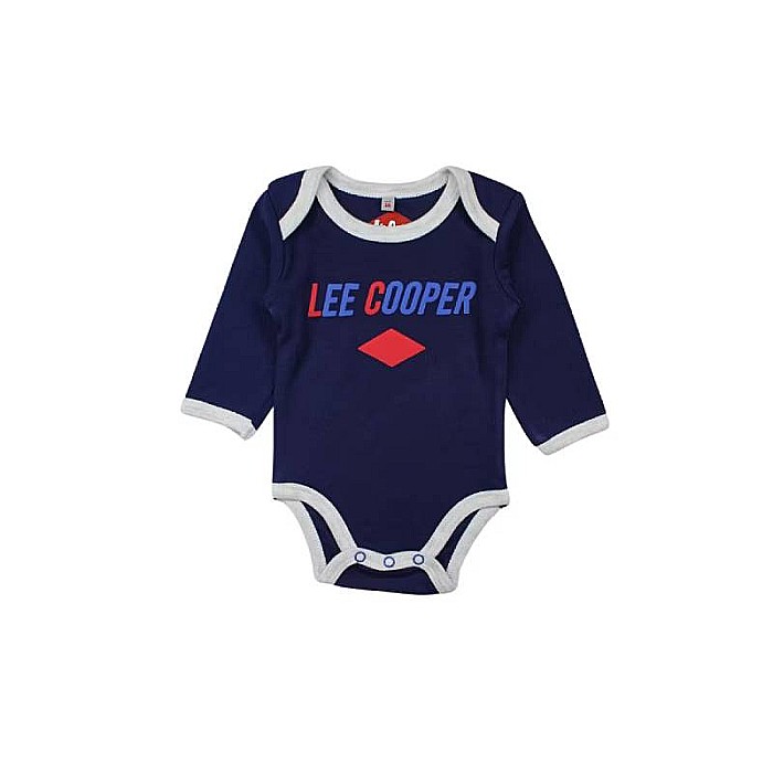 Set două body-uri copii, 100% bumbac, gri/albastru, East London, Lee Cooper [4]