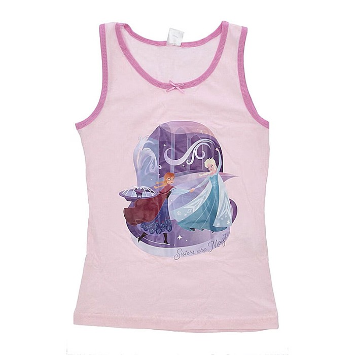 Set două maiouri multicolor, 100% bumbac, Love, Frozen [3]