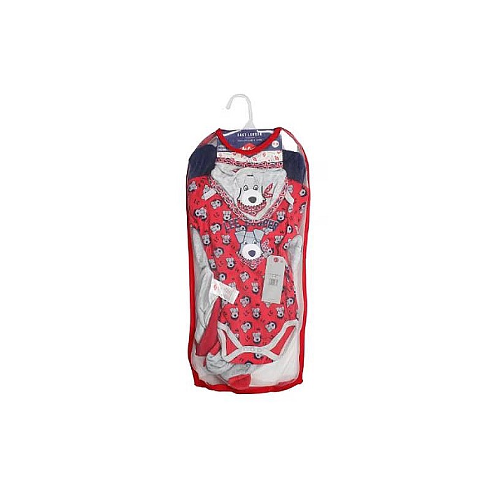 Set 4 piese, salopetă și body cu mânecă lungă, bavețică și căciulă, albastru, Lee Cooper [4]