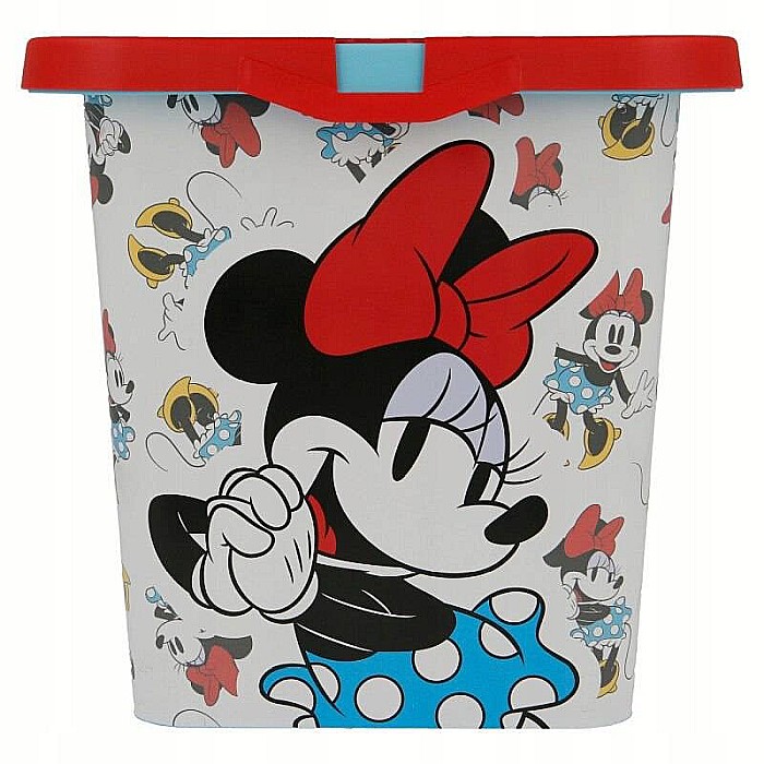 Cutie pentru depozitare, din plastic, cu capac, 7 L, roșu, 29x19x19 cm, Minnie Mouse, Disney [4]