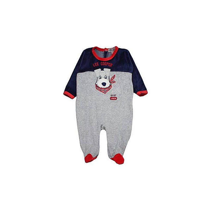 Set 4 piese, salopetă și body cu mânecă lungă, bavețică și căciulă, albastru, Lee Cooper [3]