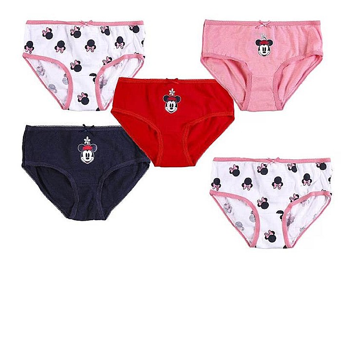 Set 5 perechi chiloți pentru copii, 100% bumbac, multicolor, Minnie Mouse [1]