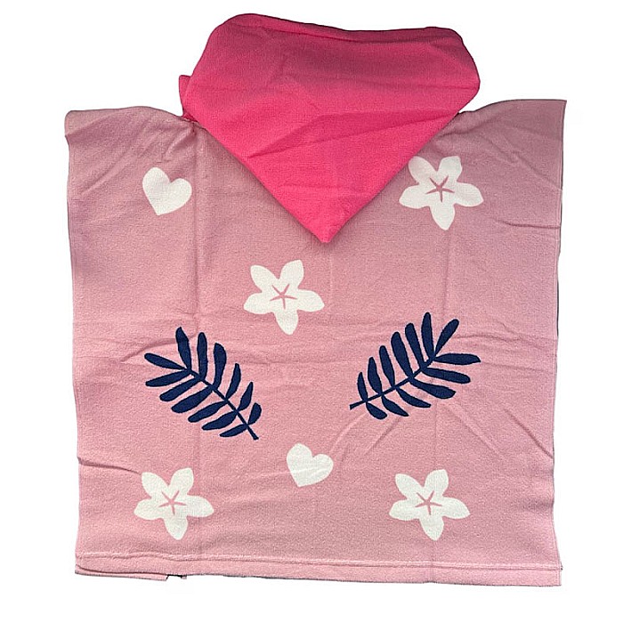 Prosop poncho microfibră, fete, Lilo & Stitch, 50 x 100 cm Roz [2]