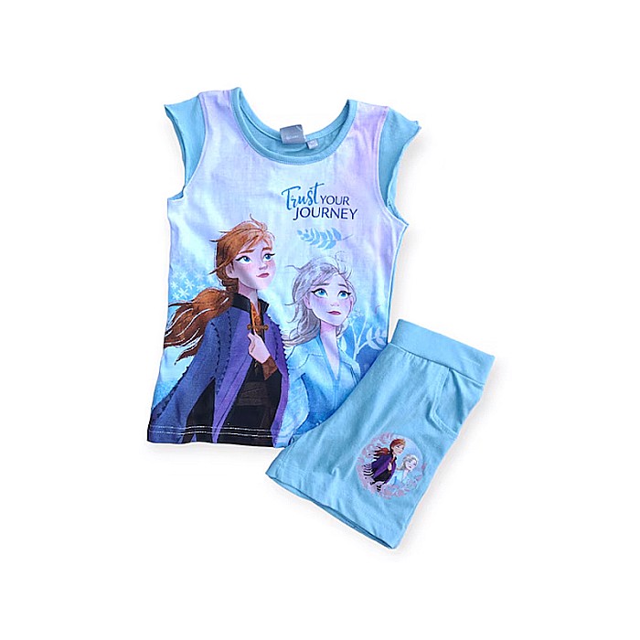 Set două piese tricou și pantaloni scurți, 100% bumbac, multicolor, Frozen [2]