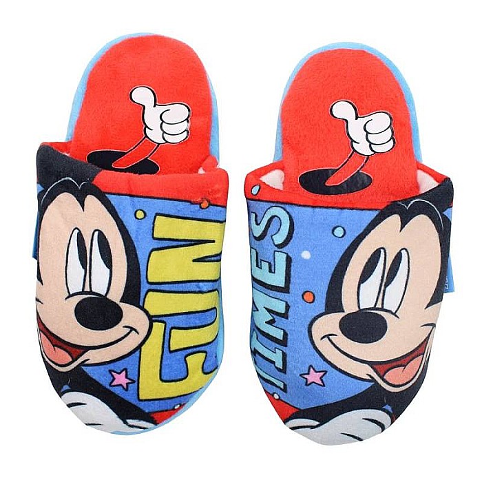 Papuci băieți, plușați, multicolor, talpă antiderapantă, Times, Mickey Mouse [2]