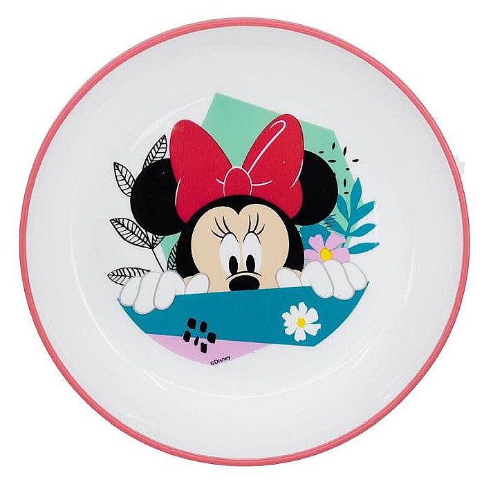 Bol plastic, 14 cm, antiderapant, multicolor, compatibil cu microunde, fără BPA, Being, Minnie Mouse [2]
