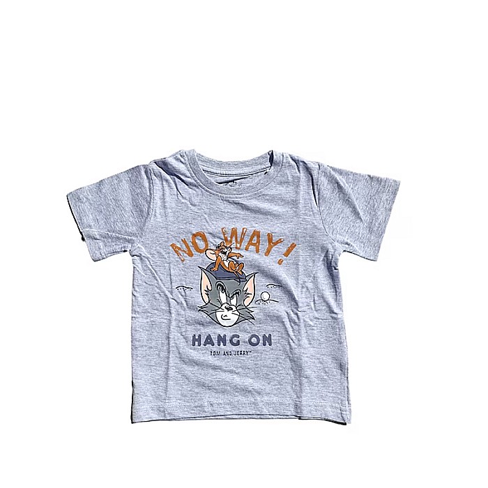 Pijamale cu mânecă scurtă, bumbac, gri/albastru, Tom and Jerry [3]