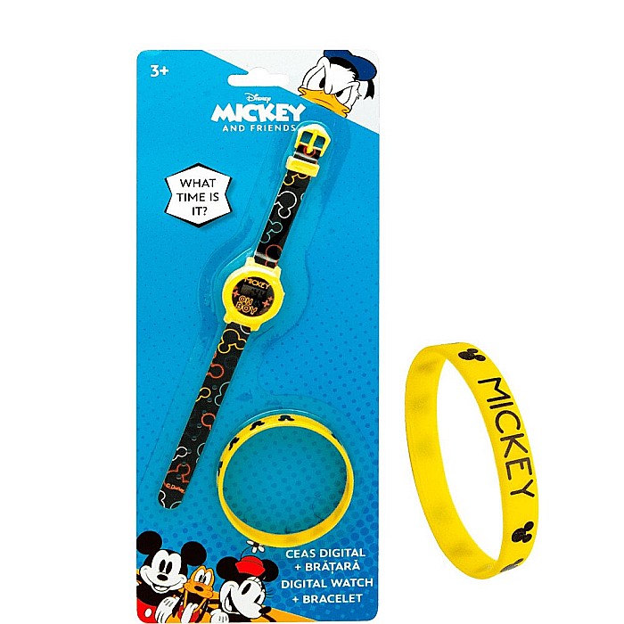 Set ceas digital pentru copii plus brățară, multicolor, Disney, Mickey Mouse [2]