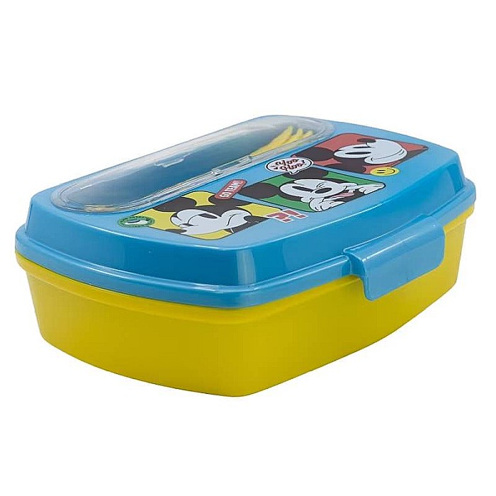 Cutie sandwich cu lingură și furculiță, multicolor, plastic fără BPA, Fun-Tastic, Mickey Mouse [3]