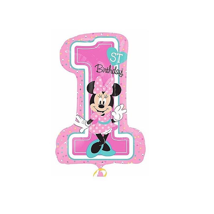 Balon folie Super Shape Prima aniversare "Minnie Mouse 1st Birthday" [2]