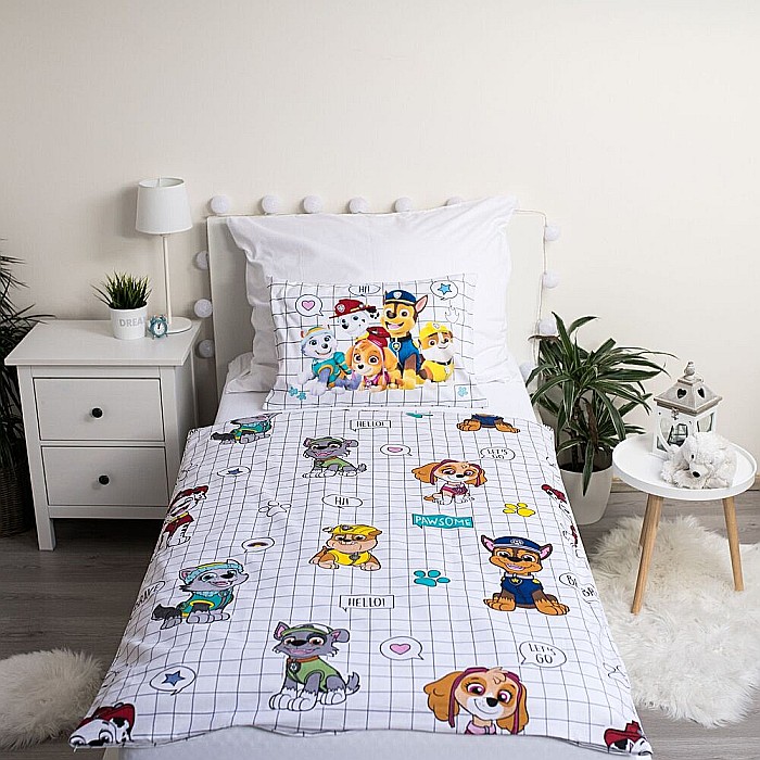Set lenjerie pat copii, multicolor, 2 piese, 100% bumbac, 100x135 cm, 40x60, Paw Patrol, PP1071 [5]