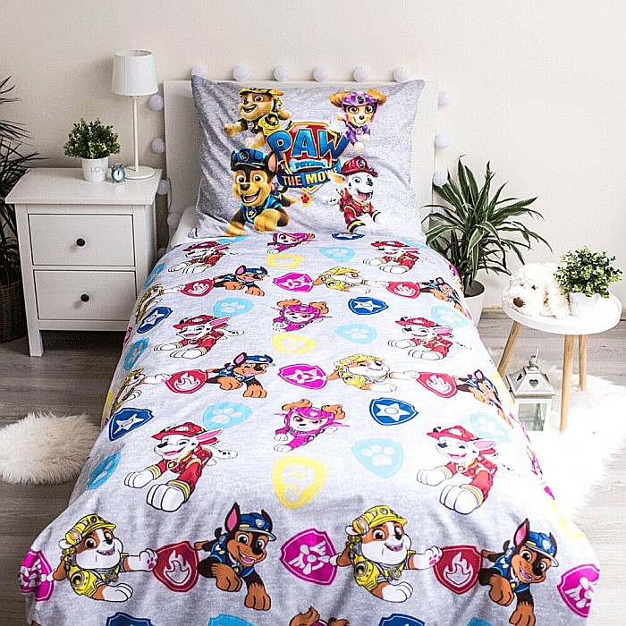 Set lenjerie pat copii, 100% bumbac, multicolor, 2 piese, 140×200 cm, 70×90, Paw Patrol, pp303 [2]