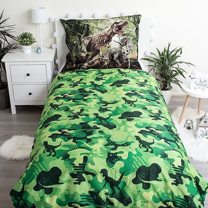 Set lenjerie pat copii, multicolor, 2 piese, 140×200 cm, 70×90, Jurassic World, JW 425 [4]