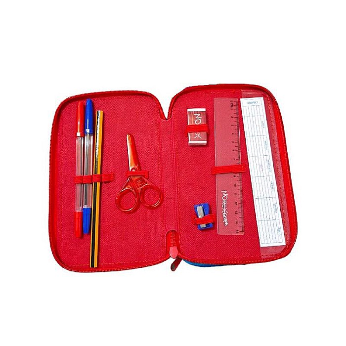 Penar cu 3 compartimente, 20x13x7 cm, echipat, 43 piese, multicolor, Sonic [5]