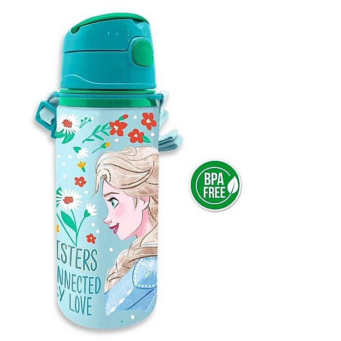 Sticla de apă, pentru copii, din aluminiu, fără BPA, multicolor, 600 ml, Frozen, Disney [2]