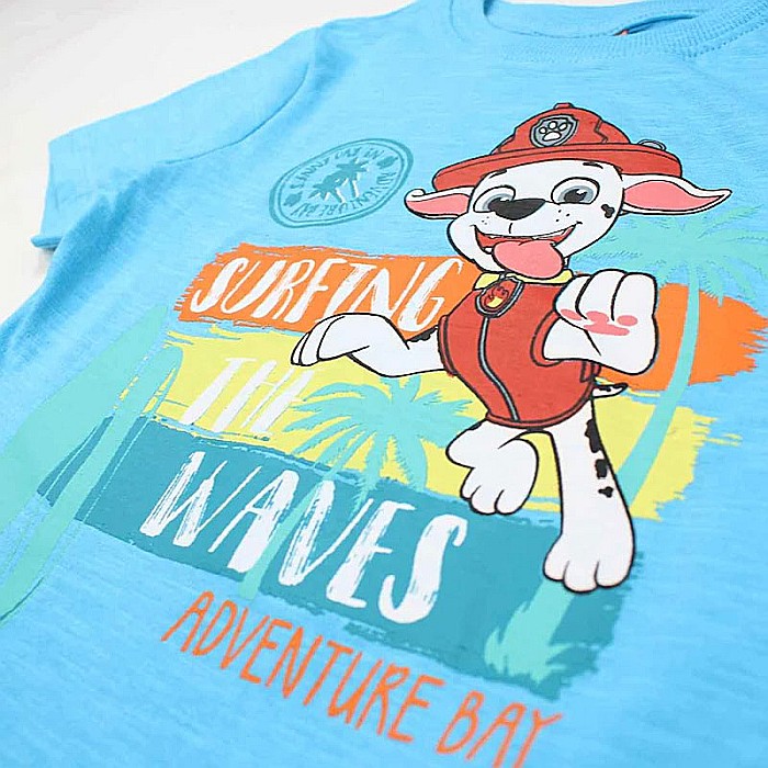 Tricou copii 100% bumbac, albastru, Surfing, Paw Patrol [3]