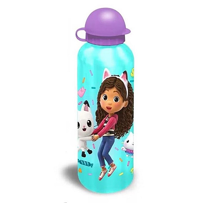 Sticlă de apă, Euroswan, Gabby's Dollshouse, Fun, Aluminiu, Multicolor, 500 ml [1]