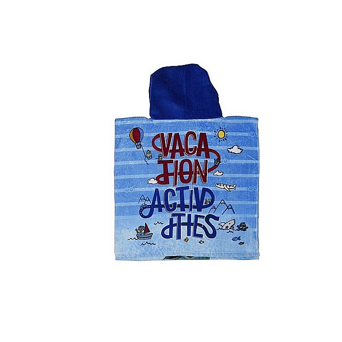 Prosop Poncho, pentru copii, 100% bumbac, cu glugă, multicolor, Minions, 114-1 [2]