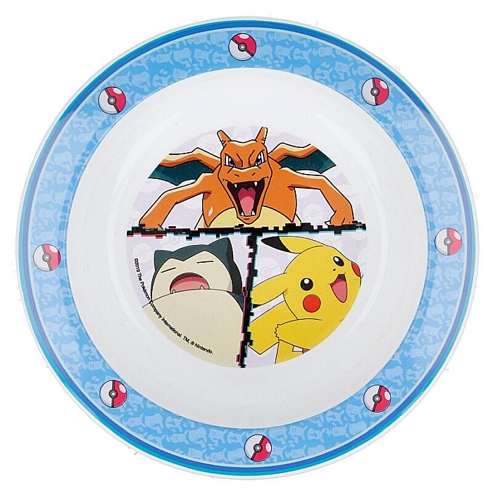 Bol plastic, multicolor, pentru copii, fără BPA, ce poate fi utilizat și la microunde, 16 cm, Distorsion, Pokemon [1]