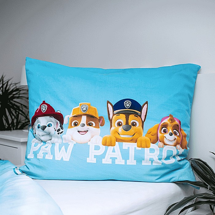 Set lenjerie pat copii, cu detalii fosforescente, multicolor, 2 piese, 100% bumbac, 140×200 cm, 70×90, Paw Patrol, PP203 [5]