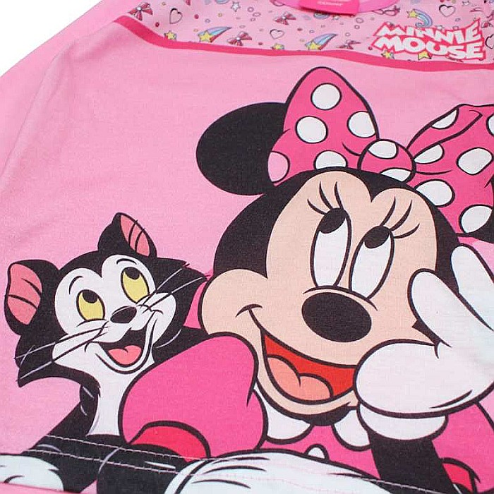 Pijamale copii cu mânecă lungă, 100% bumbac, roz, Smile, Minnie Mouse [2]