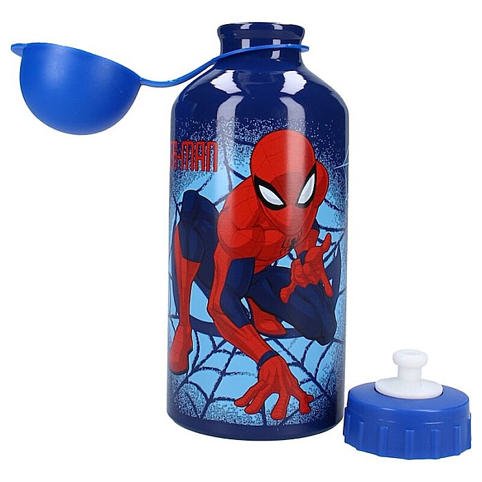 Sticlă apă din aluminiu, multicolor, capacitate 500 ml, Spiderman, Let's Eat [2]
