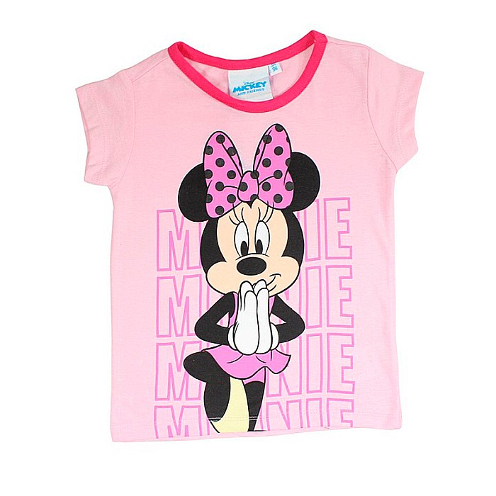 Pijamale copii cu mânecă scurtă, bumbac, multicolor, Happy, Minnie Mouse [3]
