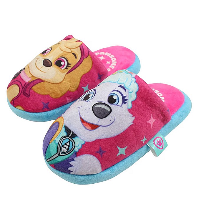 Papuci plușați, multicolor, talpa antiderapantă,  Paw Patrol [2]