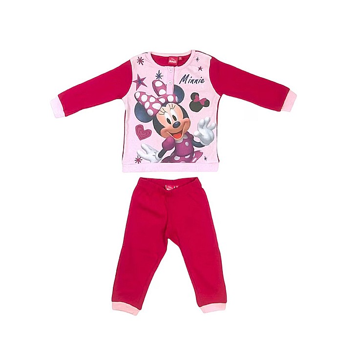 Pijamale copii cu mânecă lungă, roșu, 100% bumbac, Minnie Mouse [1]