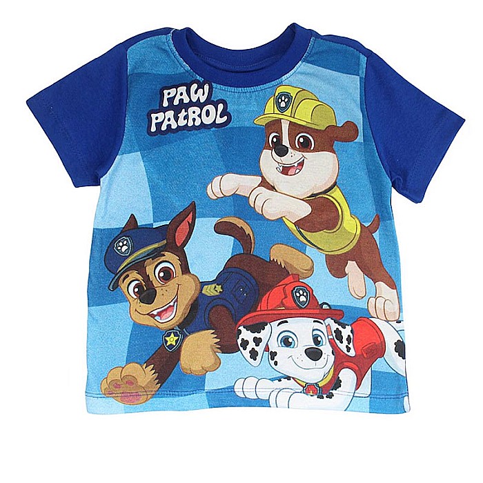 Pijamale copii cu mânecă scurtă, 100% bumbac, multicolor, Let's Go, Paw Patrol [3]