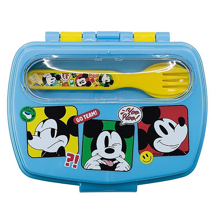 Set sticlă apă 400 ml din aluminiu și cutie sandwich cu tacâmuri, fără BPA, Fun-Tastic, Mickey Mouse [3]